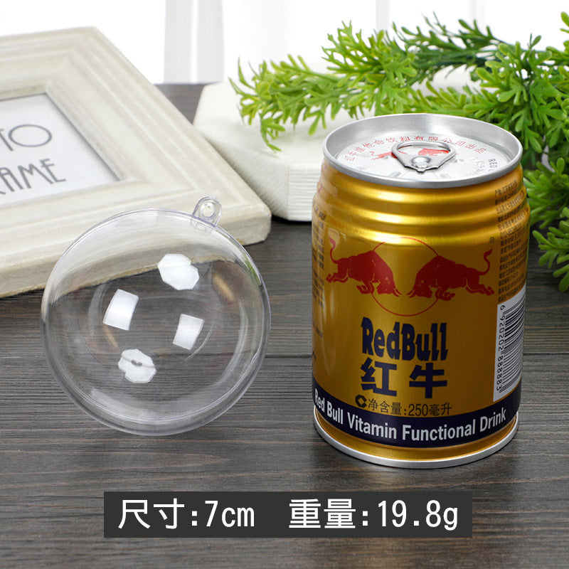 Wholesale 5pcs Christmas Candy Storage High Transparent Ball DIY Plastic Transparent Window Decoration Transparent Hanging Ball Storage